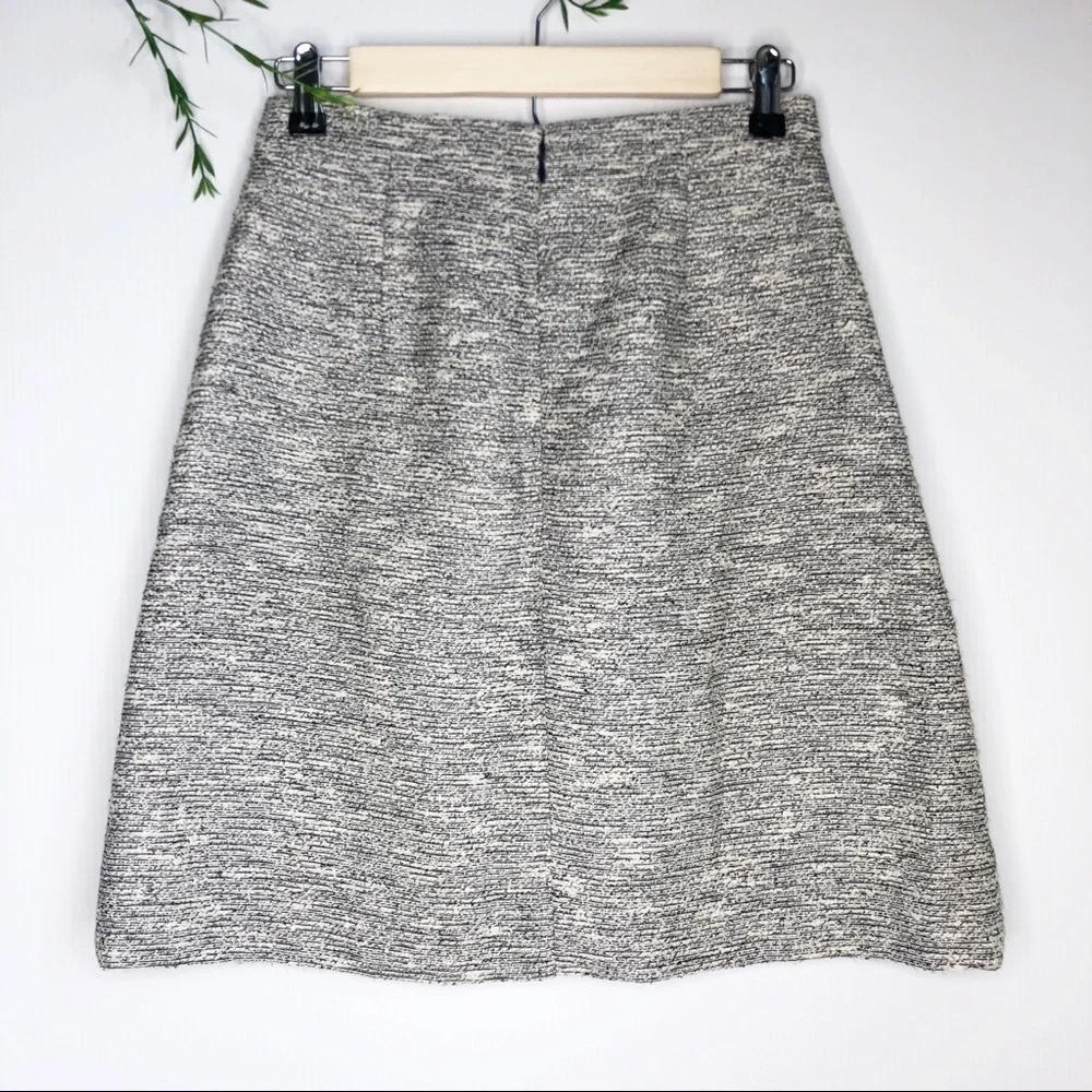 J.Crew- Tweed Pleat A-Line Skirt - Size 0